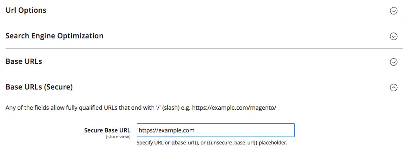 Enter your domain with the HTTPS protocol.